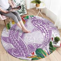 Polynesia Round Carpet Sharks Duo Tropical Lavender LT7 - Polynesian Pride