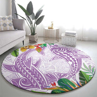 Polynesia Round Carpet Sharks Duo Tropical Lavender LT7 - Polynesian Pride