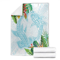 Polynesia Blanket Sharks Duo Tropical Turquoise