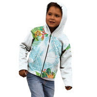 Polynesia Kid Hoodie Sharks Duo Tropical Turquoise