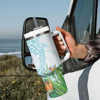 Polynesia Tumbler With Handle Sharks Duo Tropical Turquoise