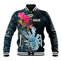 Niue Personalised Baseball Jacket Hiapo Mix Coconut Crab