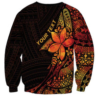 Niue Fakaalofa Atu Personalised Sweatshirt Whale Hiapo Fiery Motif