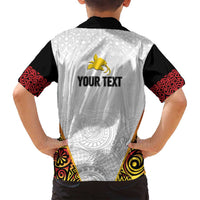Personalized Papua New Guinea Family Matching Puletasi and Hawaiian Shirt Hapi De bilong Indipendens PNG
