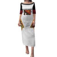 Personalized Papua New Guinea Family Matching Puletasi and Hawaiian Shirt Hapi De bilong Indipendens PNG