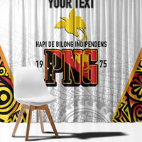 Personalized Papua New Guinea Window Curtain Hapi De bilong Indipendens PNG