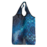 Aotearoa Taniko Matariki Grocery Bag Cosmic Blue LT7 - Polynesian Pride