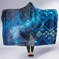 Aotearoa Taniko Matariki Hooded Blanket Cosmic Blue