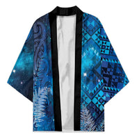 Aotearoa Taniko Matariki Kimono Cosmic Blue LT7 Unisex Blue - Polynesian Pride