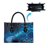 Aotearoa Taniko Matariki Leather Bag Cosmic Blue LT7 - Polynesian Pride