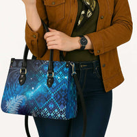 Aotearoa Taniko Matariki Leather Bag Cosmic Blue LT7 - Polynesian Pride