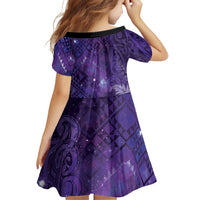 Aotearoa Taniko Matariki Family Matching Tank Maxi Dress and Hawaiian Shirt Cosmic Violet