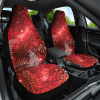Aotearoa Taniko Matariki Car Seat Cover Cosmic Red LT7 One Size Red - Polynesian Pride