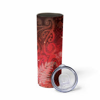 Aotearoa Taniko Matariki Skinny Tumbler Cosmic Red LT7 - Polynesian Pride
