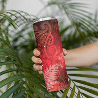 Aotearoa Taniko Matariki Skinny Tumbler Cosmic Red LT7 - Polynesian Pride