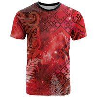 Aotearoa Taniko Matariki T Shirt Cosmic Red