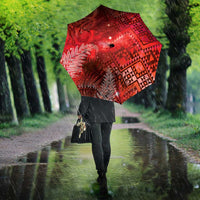 Aotearoa Taniko Matariki Umbrella Cosmic Red LT7 - Polynesian Pride