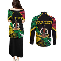 Vanuatu Independence Day Yumi 44 Couples Matching Puletasi and Long Sleeve Button Shirt