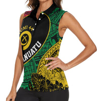 Vanuatu Independence Day Yumi 44 Women Sleeveless Polo Shirt