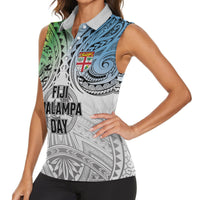 Malampa Fiji Day Women Sleeveless Polo Shirt Gradient Style