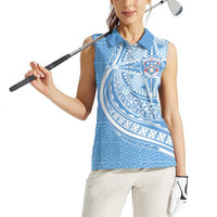 Tonga Apifo'ou Kolisi Personalized Women Sleeveless Polo Shirt Ngatu Tokelaufeletoa Motifs