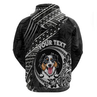Personalised Polynesian Dog Hoodie With Australian Shepherd - Crescent Style LT7 - Polynesian Pride