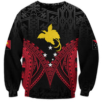 Personalised PNG Sweatshirt Papua Motuan Mirror Style LT7 Unisex Black - Polynesian Pride