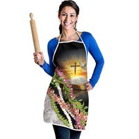 Hawaii Mokihana Mix Pikake Leis Mahalo 'Olelo Apron Black
