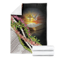 Hawaii Mokihana Mix Pikake Leis Mahalo 'Olelo Blanket Black