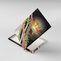 Hawaii Mokihana Mix Pikake Leis Mahalo 'Olelo Canvas Wall Art Black