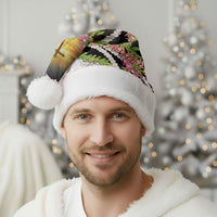 Hawaii Mokihana Mix Pikake Leis Mahalo 'Olelo Christmas Santa Hat Black
