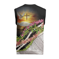 Hawaii Mokihana Mix Pikake Leis Mahalo 'Olelo Christmas Knitted V-Neck Vest Black