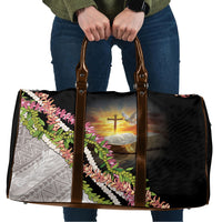 Hawaii Mokihana Mix Pikake Leis Mahalo 'Olelo Travel Bag Black