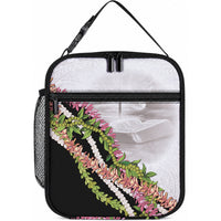 Hawaii Mokihana Mix Pikake Leis Mahalo 'Olelo Lunch Bag White Tapa