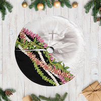 Hawaii Mokihana Mix Pikake Leis Mahalo 'Olelo Tree Skirt White Tapa