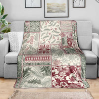 Aloha Hawaii Pastel Christmas Patchwork Blanket Classic Style - Polynesian Pride