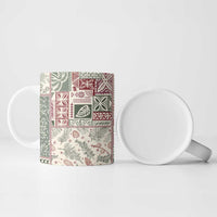 Aloha Hawaii Pastel Christmas Patchwork Ceramic Mug Classic Style - Polynesian Pride