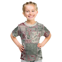 Aloha Hawaii Pastel Christmas Patchwork Kid T Shirt Classic Style - Polynesian Pride