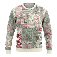 Aloha Hawaii Pastel Christmas Patchwork Ugly Christmas Sweater Classic Style - Polynesian Pride