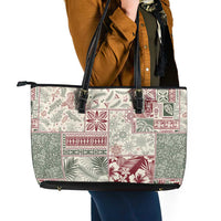 Aloha Hawaii Pastel Christmas Patchwork Leather Tote Bag Classic Style - Polynesian Pride
