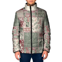 Aloha Hawaii Pastel Christmas Patchwork Padded Jacket Classic Style - Polynesian Pride