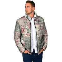 Aloha Hawaii Pastel Christmas Patchwork Padded Jacket Classic Style - Polynesian Pride