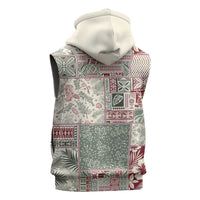 Aloha Hawaii Pastel Christmas Patchwork Sleeveless Zip Hoodie Classic Style LT7