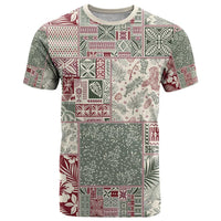 Aloha Hawaii Pastel Christmas Patchwork T Shirt Classic Style - Polynesian Pride