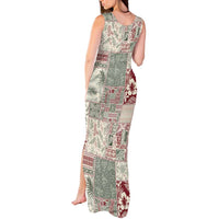 Aloha Hawaii Pastel Christmas Patchwork Tank Maxi Dress Classic Style - Polynesian Pride