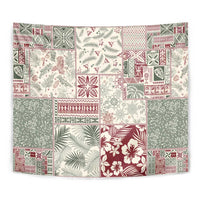 Aloha Hawaii Pastel Christmas Patchwork Tapestry Classic Style - Polynesian Pride