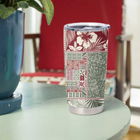 Aloha Hawaii Pastel Christmas Patchwork Tumbler Cup Classic Style - Polynesian Pride