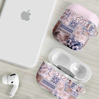 Aloha Hawaii Pastel Christmas Patchwork AirPods Case Rustic Style - Polynesian Pride