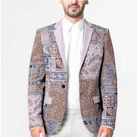 Aloha Hawaii Pastel Christmas Patchwork Blazer Rustic Style - Polynesian Pride