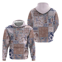 Aloha Hawaii Pastel Christmas Patchwork Hoodie Rustic Style - Polynesian Pride